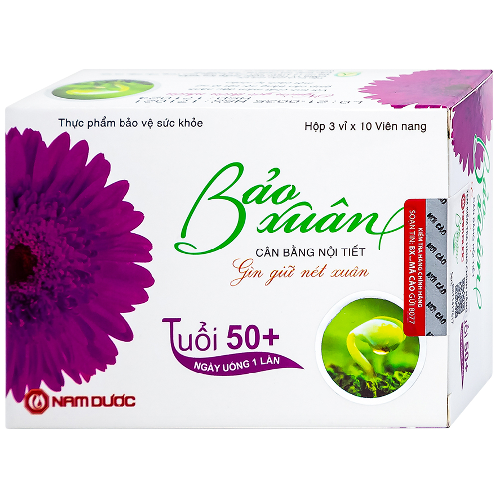 VIÊN UỐNG GIÚP BỔ SUNG NỘI TIẾT TỐ NỮ ESTROGEN BẢO XUÂN 50+ NAM DƯỢC 3X10