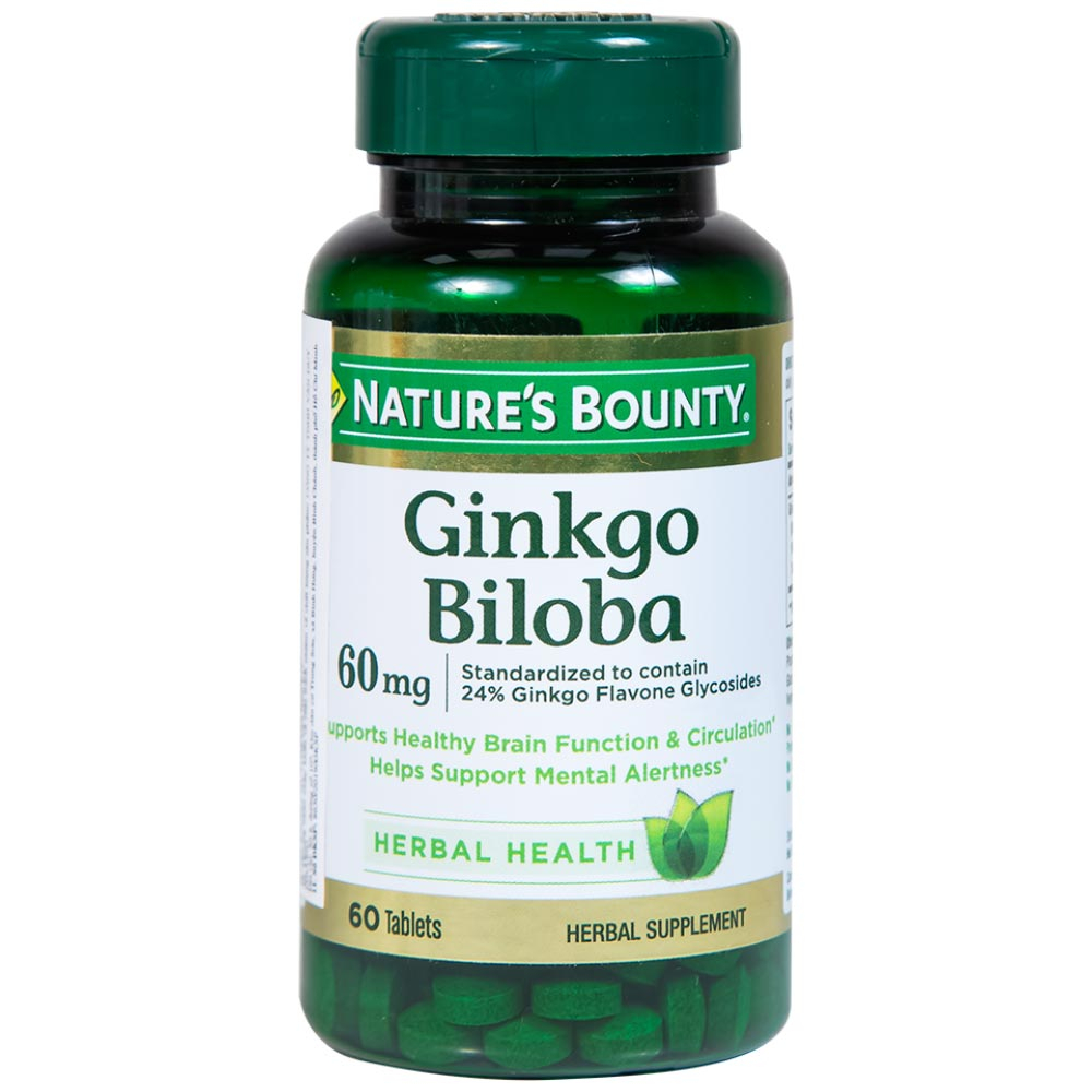 GINKGO BILOBA 60MG NATURES BOUNTY 60V