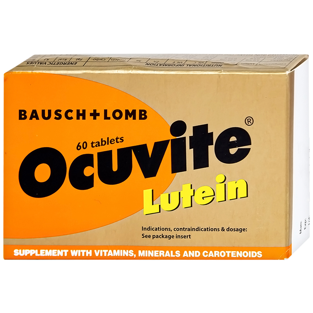 VIÊN UỐNG BỔ MẮT OCUVITE BAUSCH LOMB 3X20