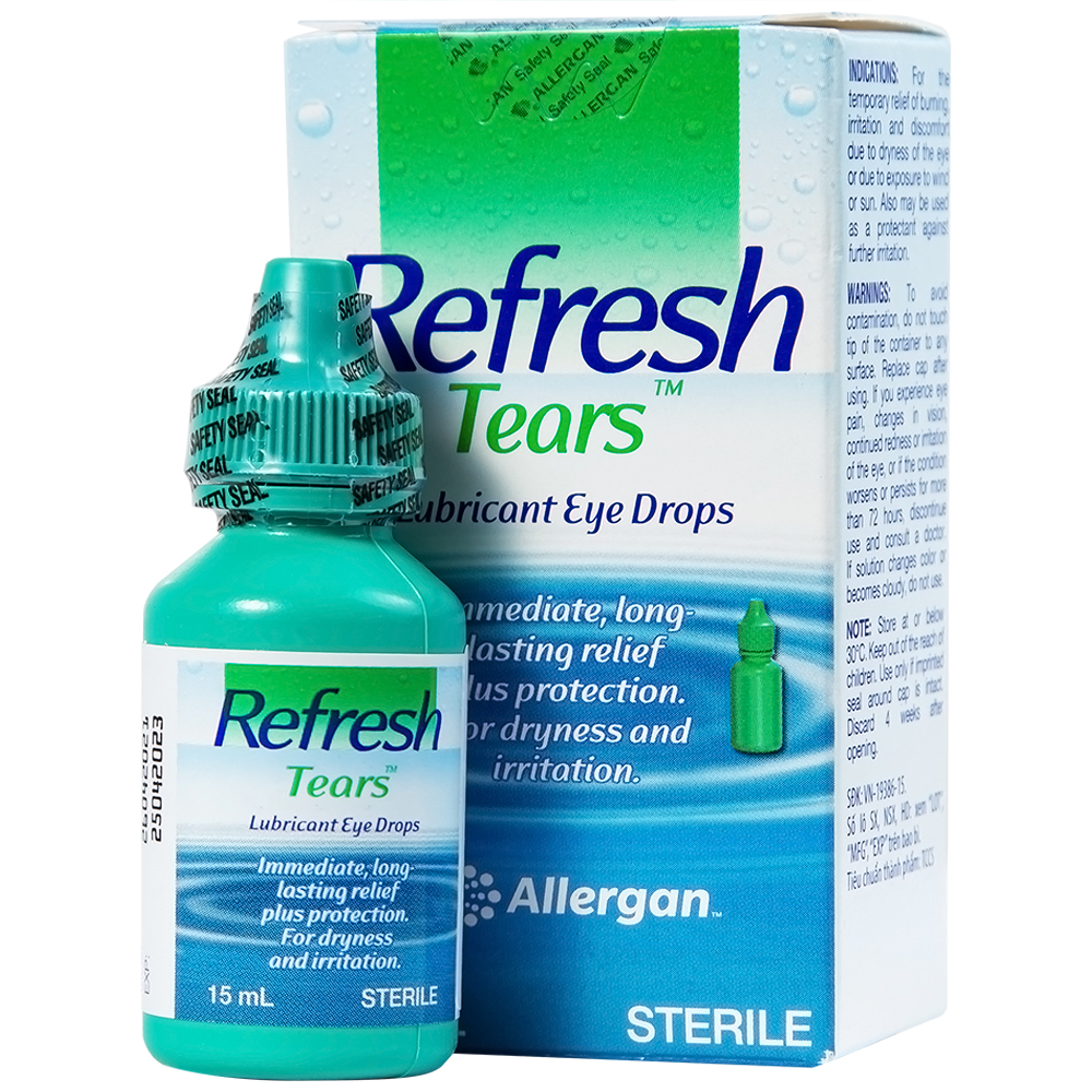 Thuốc nhỏ mắt Refresh Tears 0.5% giảm khô mắt, làm trơn mắt