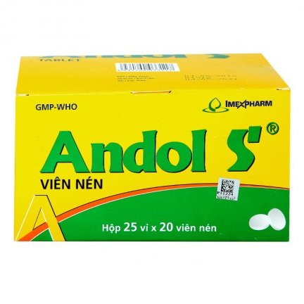 Thuốc Andol S Imexpharm giảm đau, hạ sốt (25 vỉ X 20 viên)