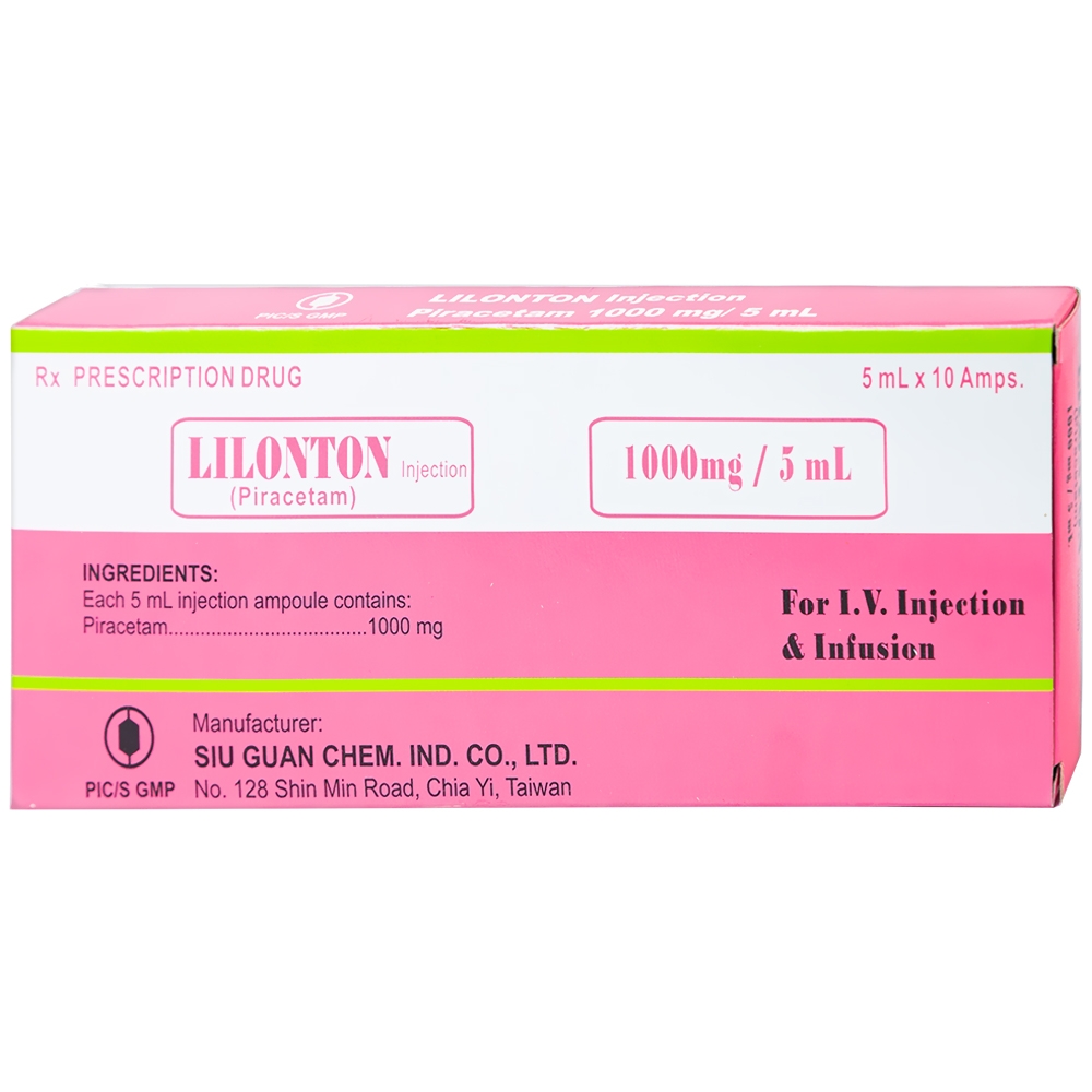 Thuốc Lilonton 1000mg/5ml điều trị hội chứng tâm thần (10 ống)