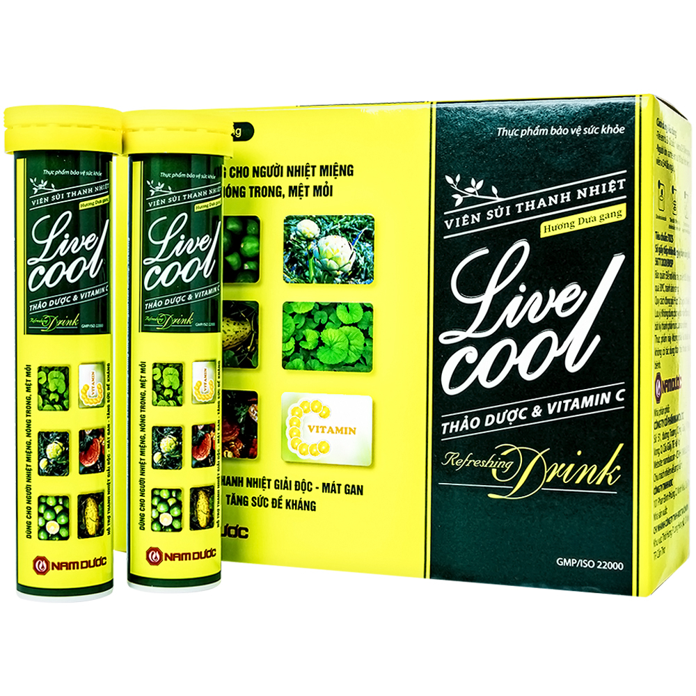 VIÊN SỦI THANH NHIỆT LIVECOOL HƯƠNG DƯA GANG 16V