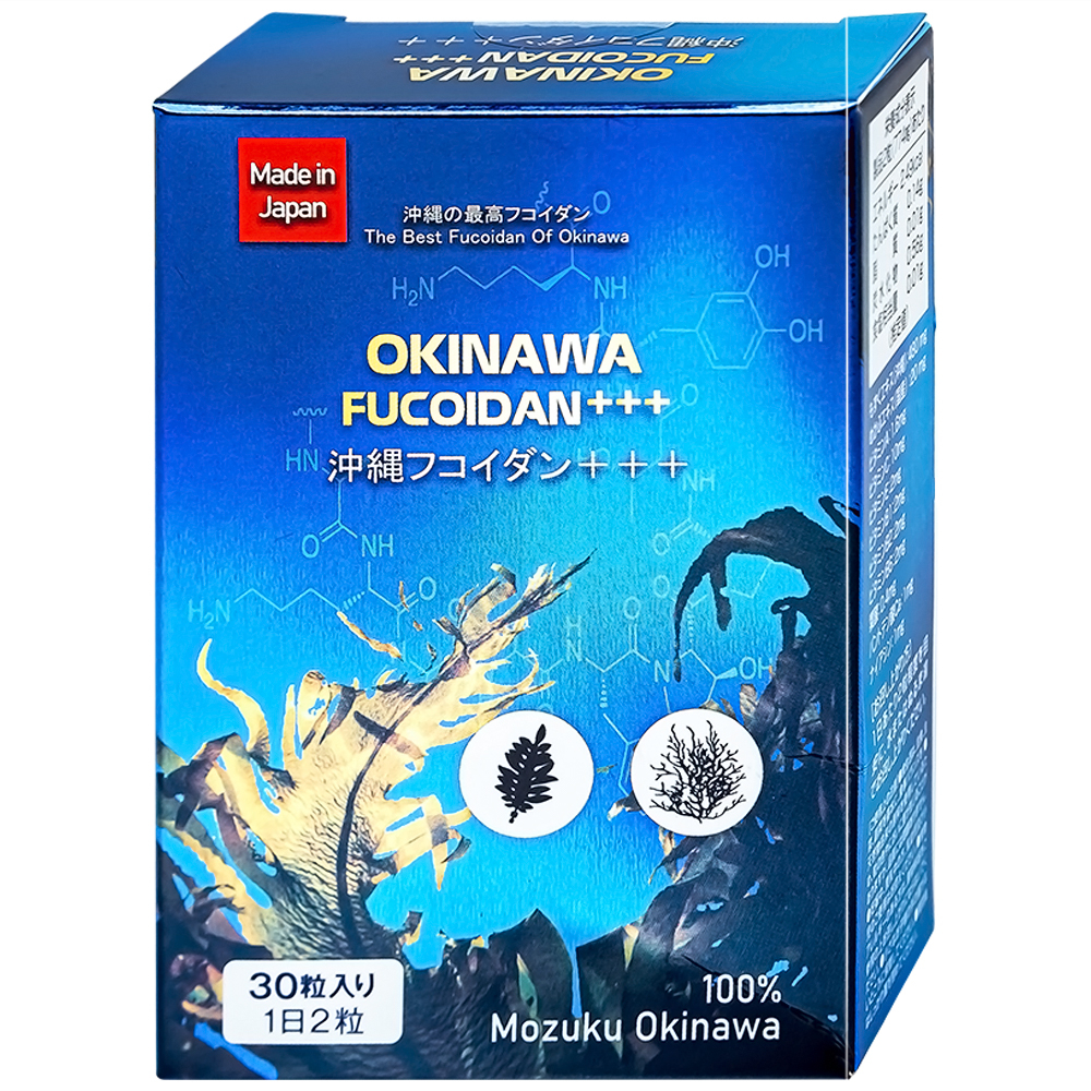 VIÊN UỐNG TĂNG CƯỜNG SỨC KHỎE VÀ TRUNG HÒA GỐC TỰ DO OKINAWA FUCOIDAN JPANWELL 3X10