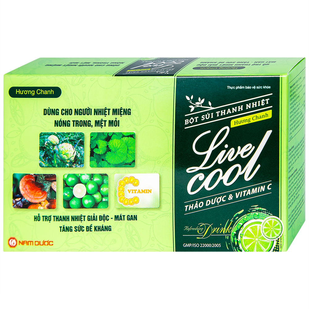 BỘT SỦI THANH NHIỆT LIVECOOL HƯƠNG CHANH 10 GÓI X 7G