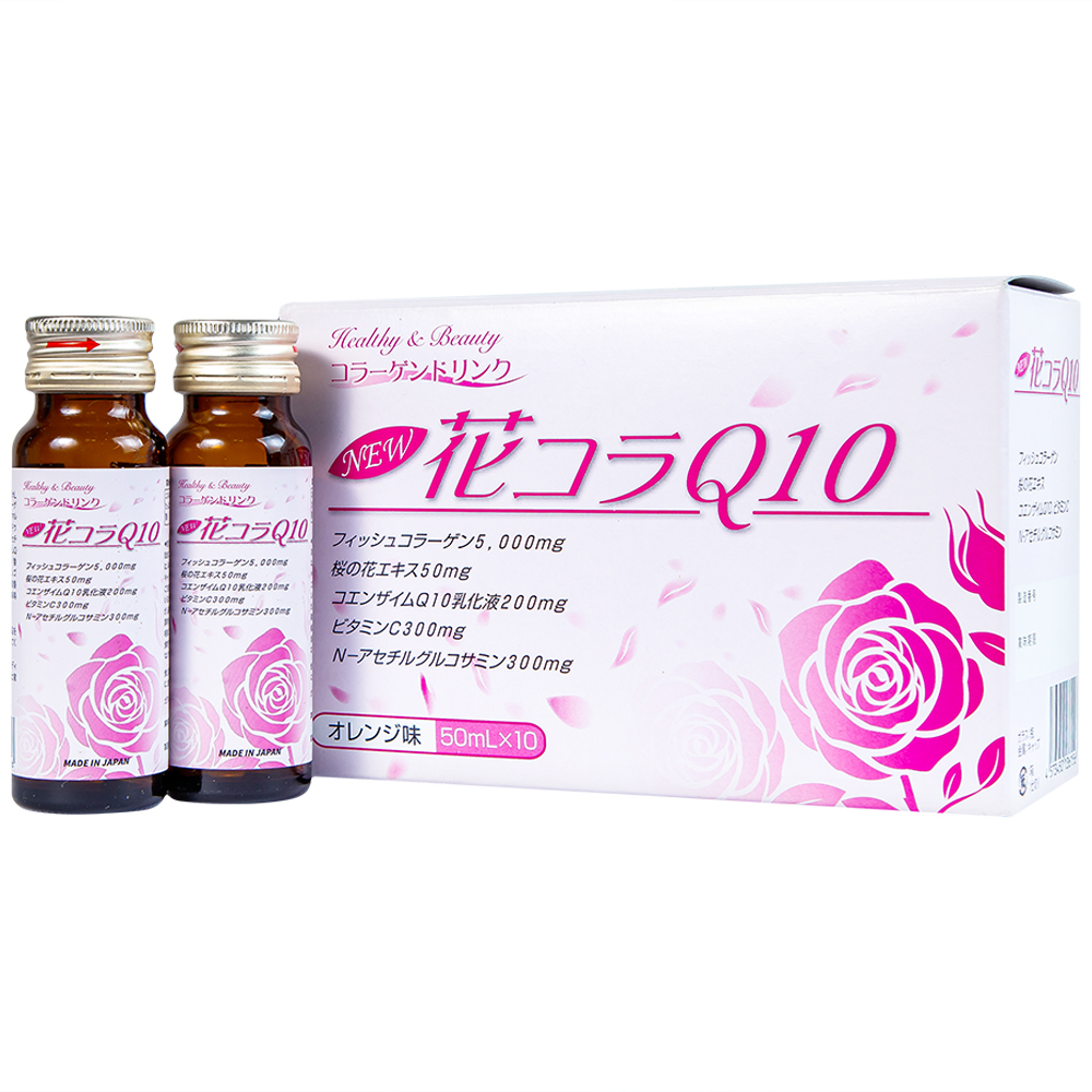 NƯỚC UỐNG COLLAGEN JPANWELL HANA COLLA Q10 10 CHAI X 50ML