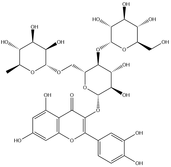 Glucosylrutin có công thức hóa học: C33H40O21