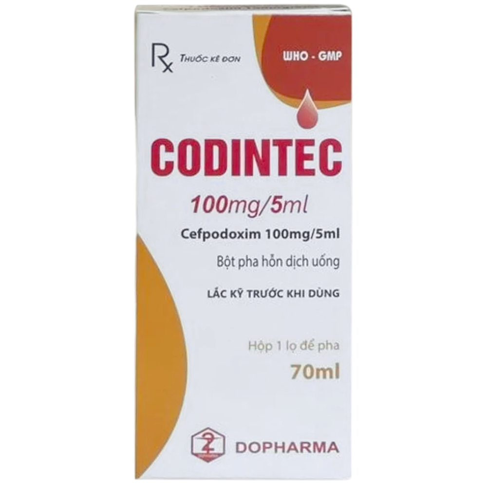 Codintex Image Bột pha hỗn dịch uống Codintec 100mg/5ml Dopharma điều trị nhiễm khuẩn ...
