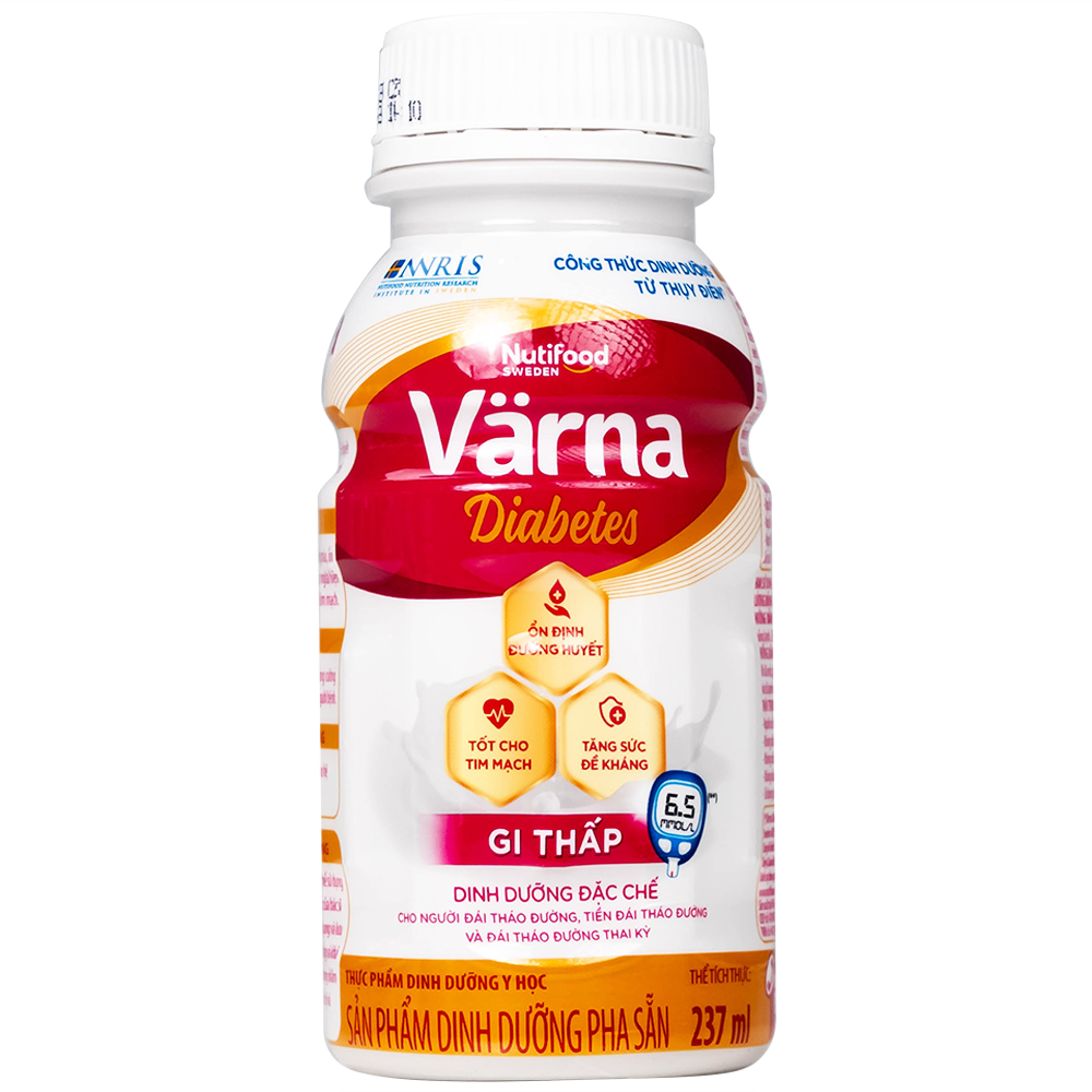 SỮA ỔN ĐỊNH ĐƯỜNG HUYẾT NUTIFOOD VARNA DIABETES 24 CHAI X 237ML