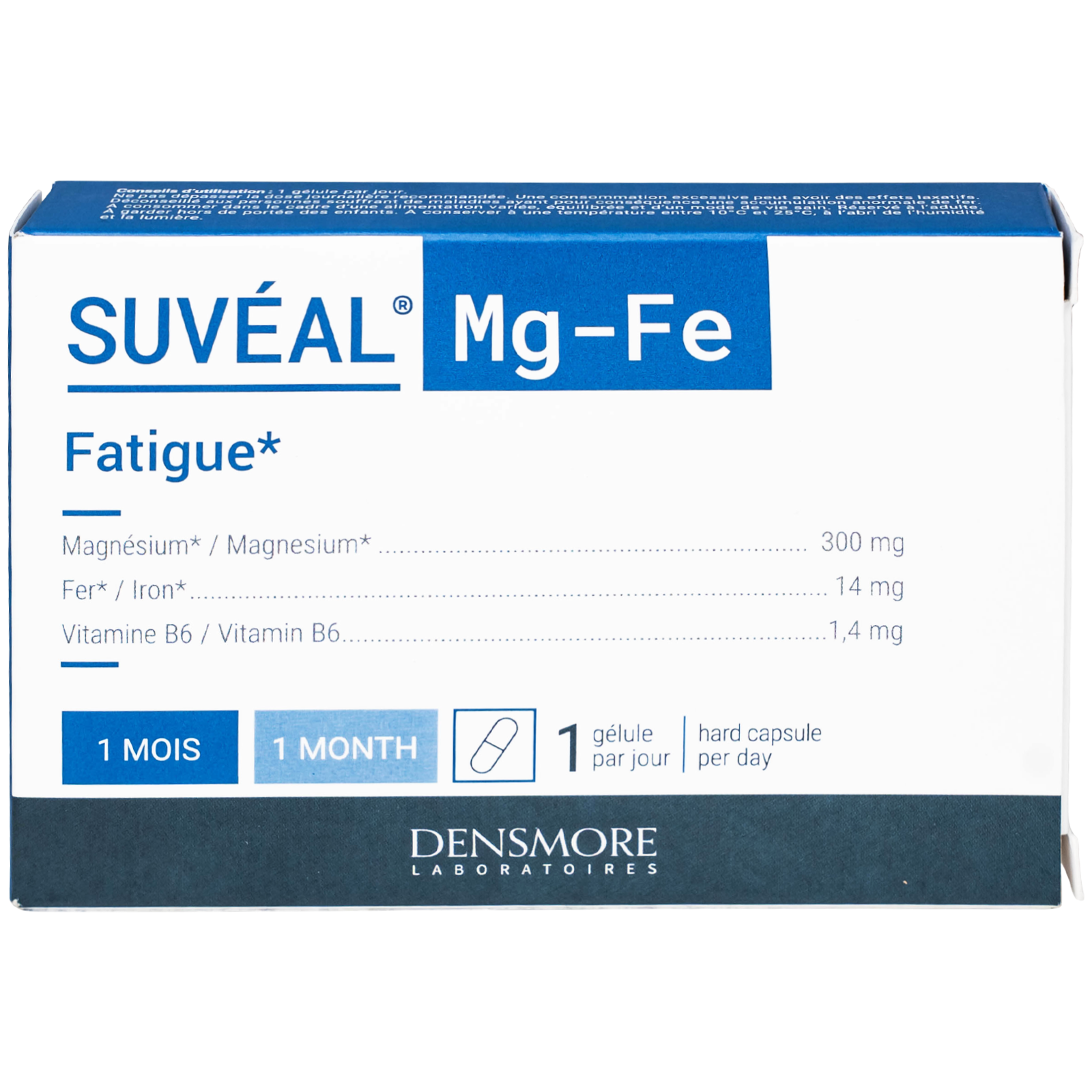 VIÊN UỐNG BỔ SUNG MAGIE, VITAMIN B6 VÀ SẮT SUVÉAL MAGNE-FER DENSMORE 2X15