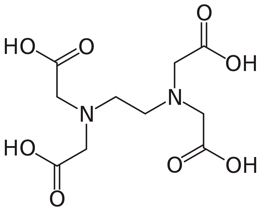 Công thức hóa học của EDTA