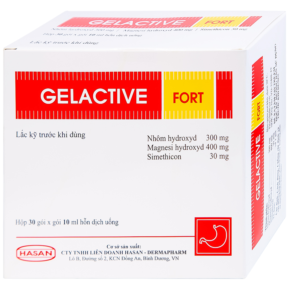 Thuốc Gelactive Fort 30 gói 10ml trị rối loạn tiêu hóa