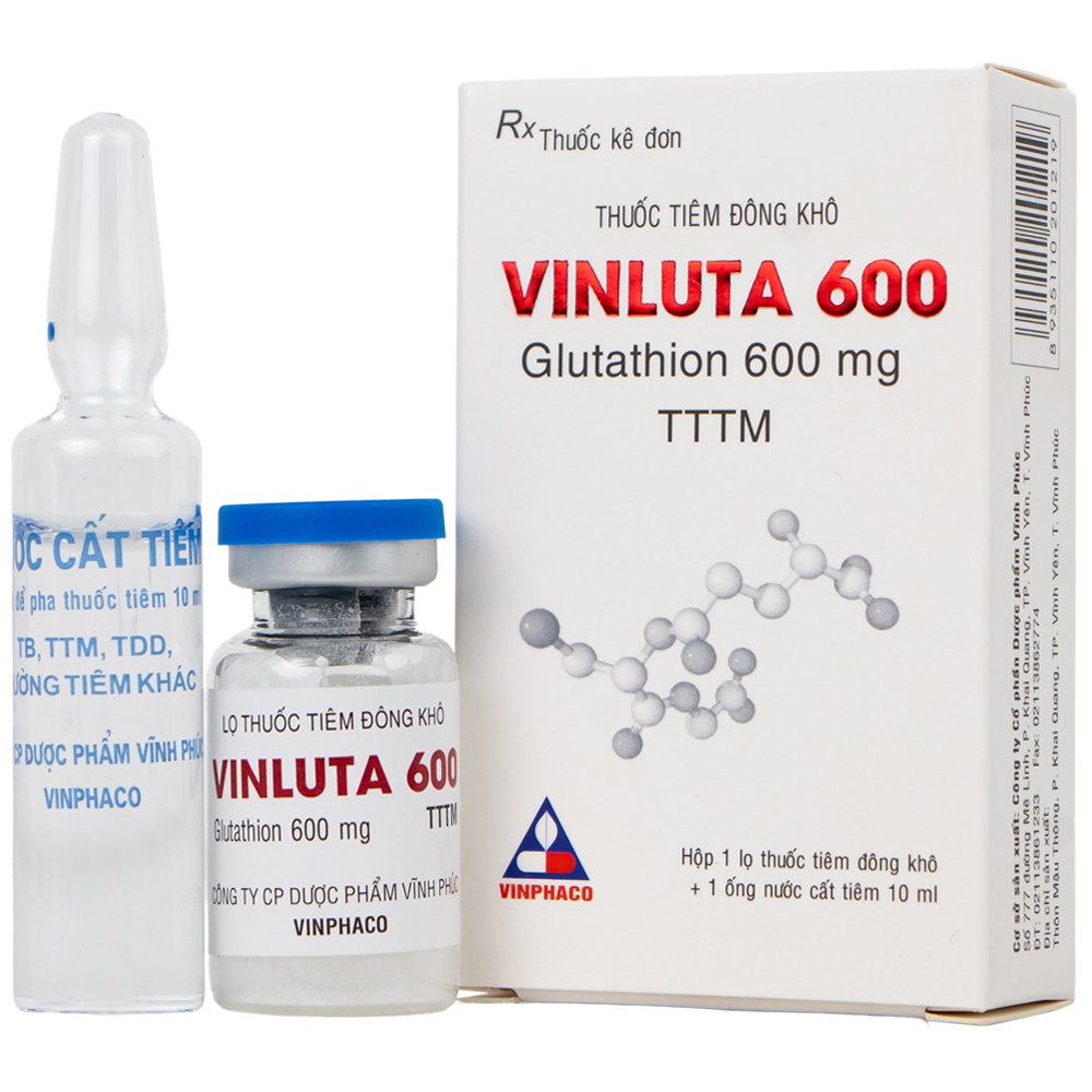 thuốc tiêm glutathione Vinluta 600 giảm độc tính xạ trị và hóa chất điều trị ung thư