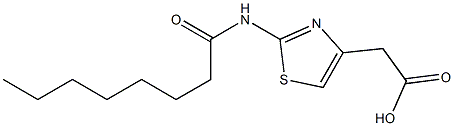 Công thức hóa học của 2-Octanamidoacetic là: C10H19NO3.