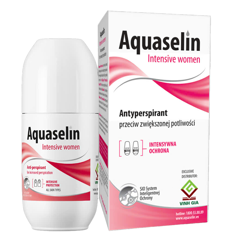 Lăn khử mùi giảm tiết mồ hôi cho nữ Aquaselin Intensive Women 50ml