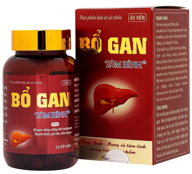 Viên uống Bổ gan Tâm Bình tăng cường chức năng gan, thanh nhiệt, giải độc (60 viên)