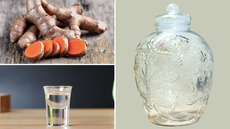 Cách hơ mặt bằng rượu nghệ sau sinh 3