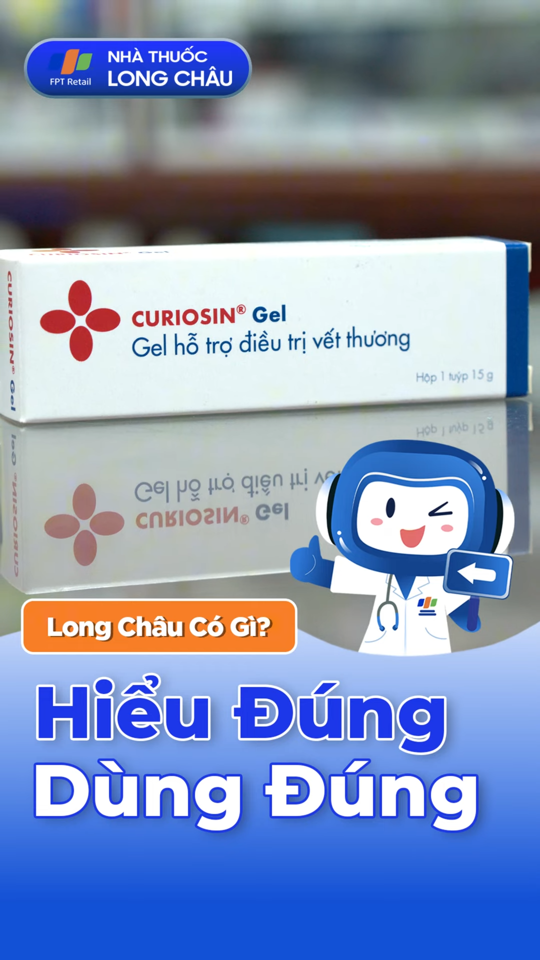 Curiosine Curiosin Gel hỗ trợ làm lành vết loét da - Nhà thuốc FPT Long Châu