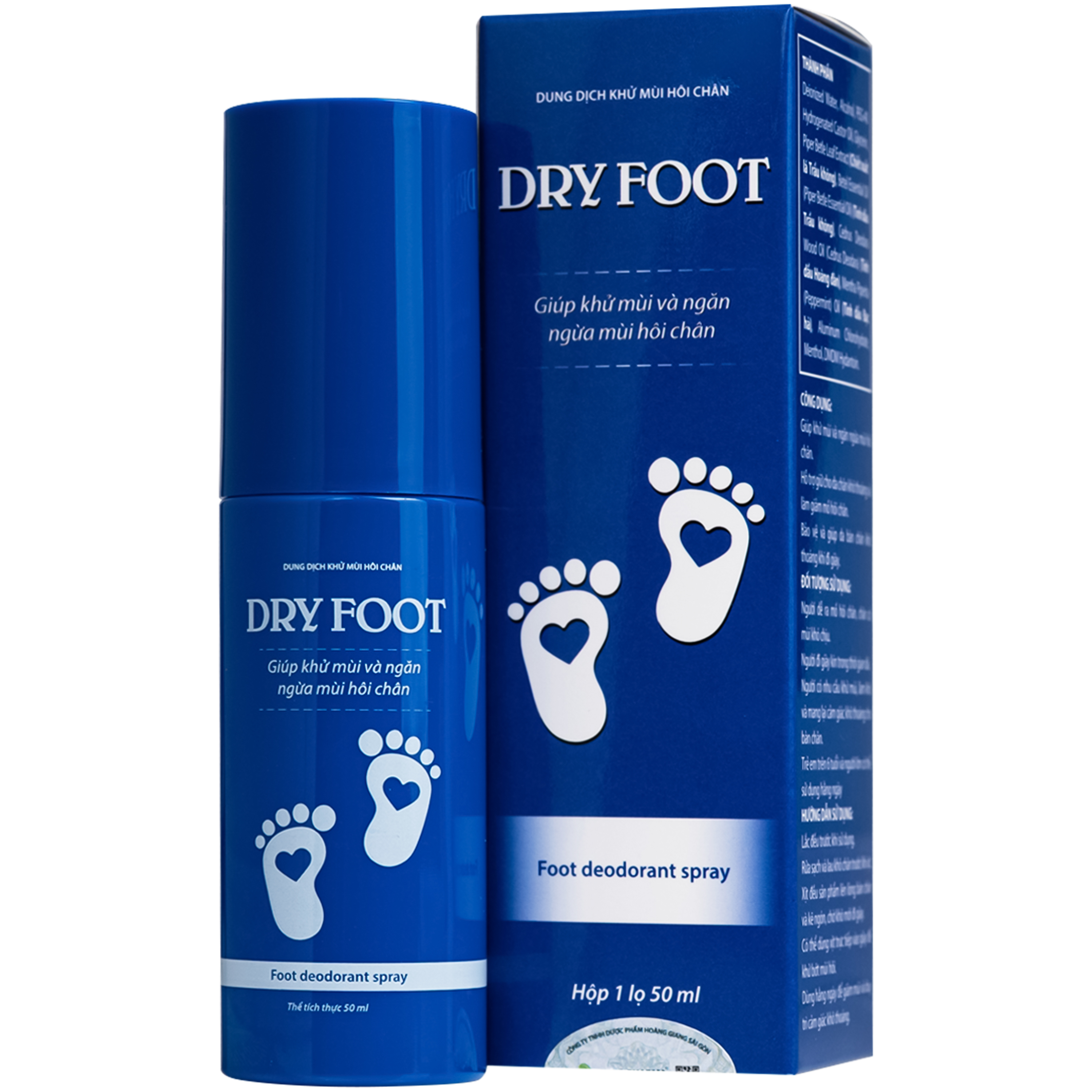 Dung dịch khử mùi Dry foot HGSG giúp khử mùi và ngăn ngừa hôi chân, nấm chân, giảm mồ hôi (50ml)