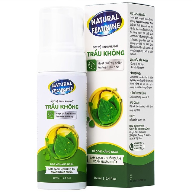 Bọt vệ sinh phụ nữ Trầu Không Natural Feminine làm sạch, dưỡng ẩm, ngăn ngừa ngứa