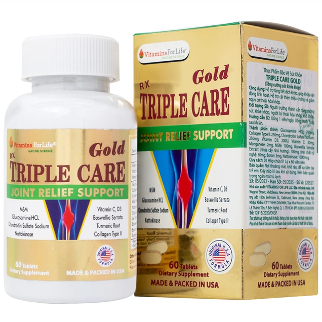 Giải pháp tăng tiết dịch khớp hiệu quả với Triple Care Gold Vitamins For Life 3