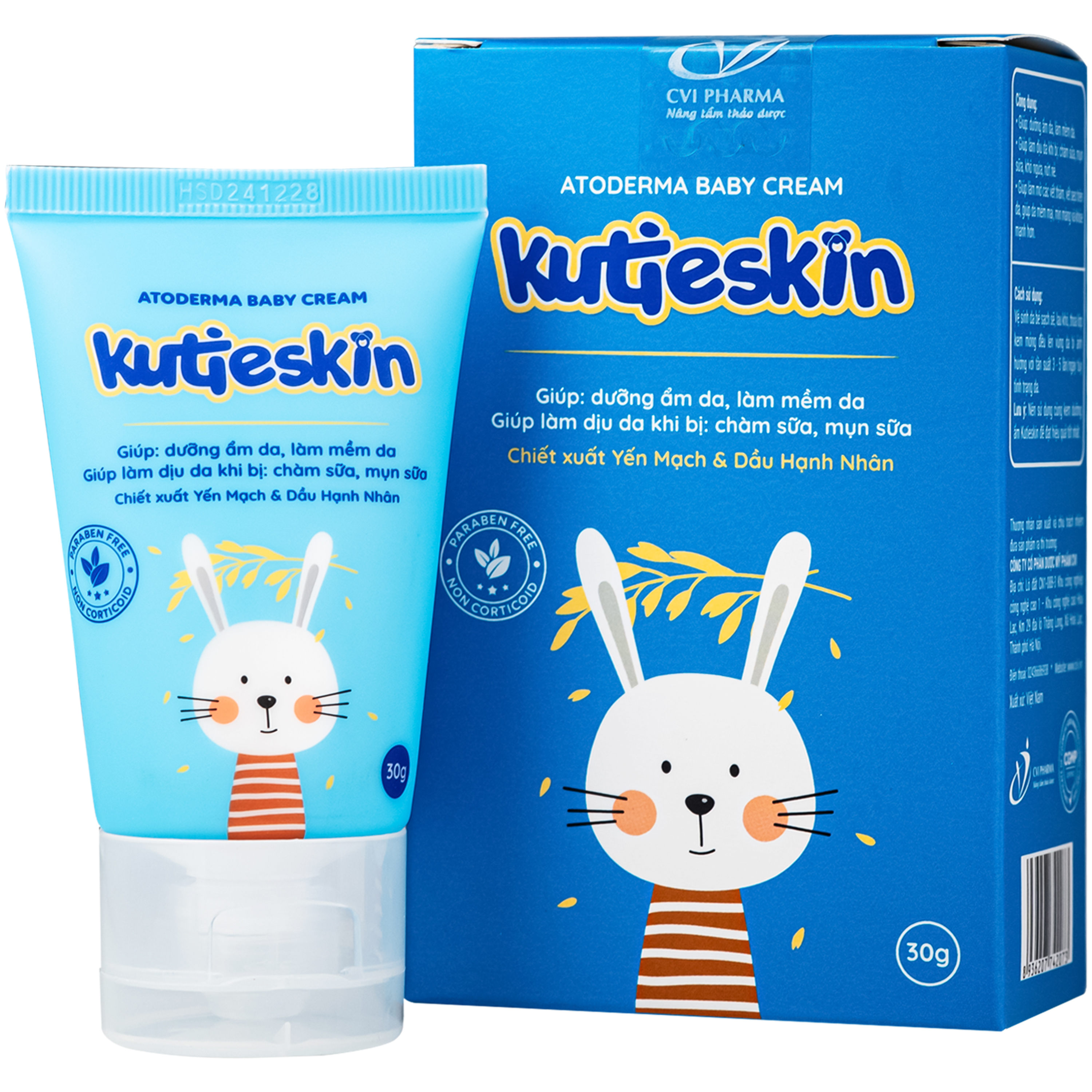 Kem bôi Kutieskin hỗ trợ cải thiện tình trạng chàm sữa và dưỡng ẩm cho da bé (30g)