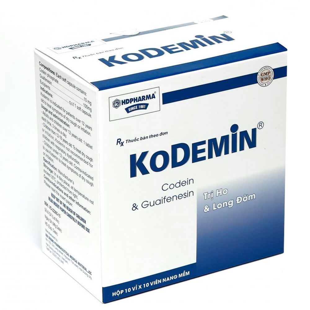 Thuốc Kodemin HD Pharma điều trị triệu chứng ho khan hoặc kích ứng (10 ...