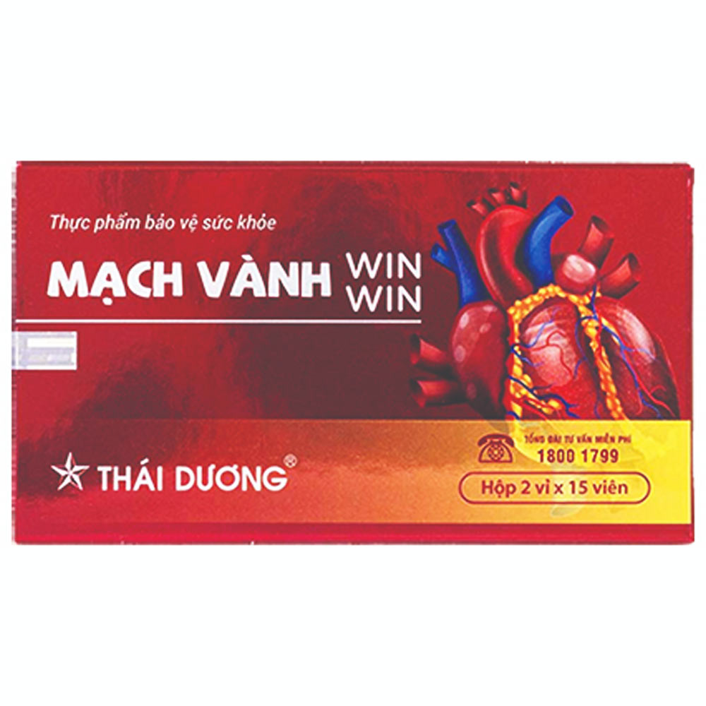 Thực phẩm bảo vệ sức khoẻ Mạch Vành WIN WIN (Hộp 2 vỉ x 15 viên)
