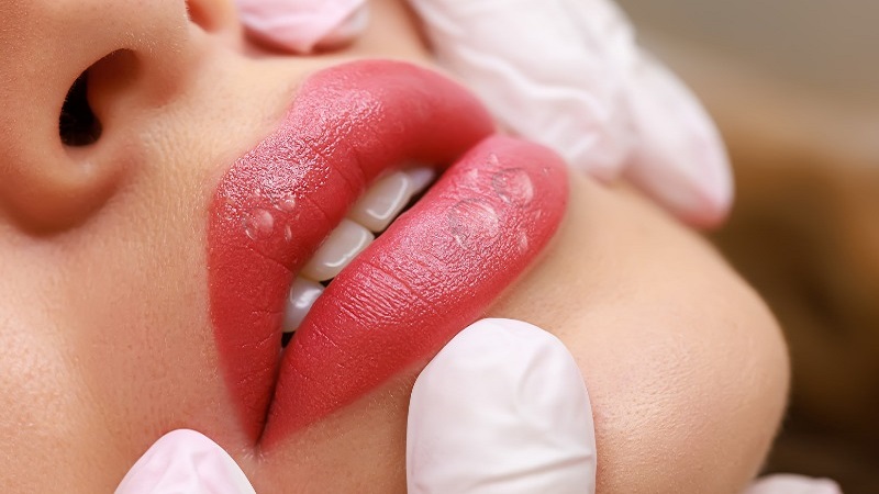 Phun môi xong bị dính nước có sao không? 4