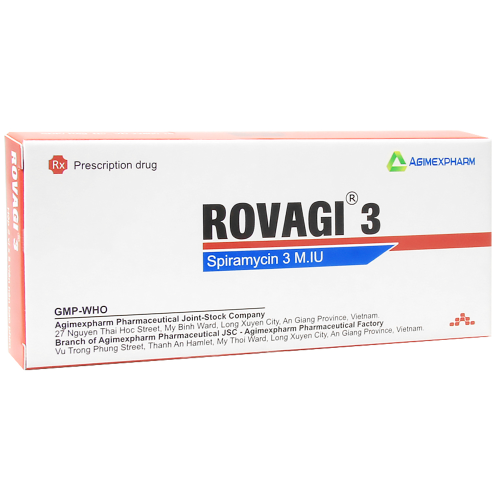 Thuốc Rovagi 3M.IU Agimexpharm điều trị nhiễm khuẩn do vi khuẩn nhạy ...
