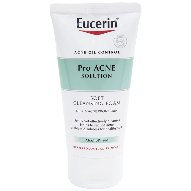 Sửa rửa mặt tạo bọt dịu nhẹ Eucerin Acne-Oil Control Pro Acne Solution Soft Cleansing Foam (50g) 1