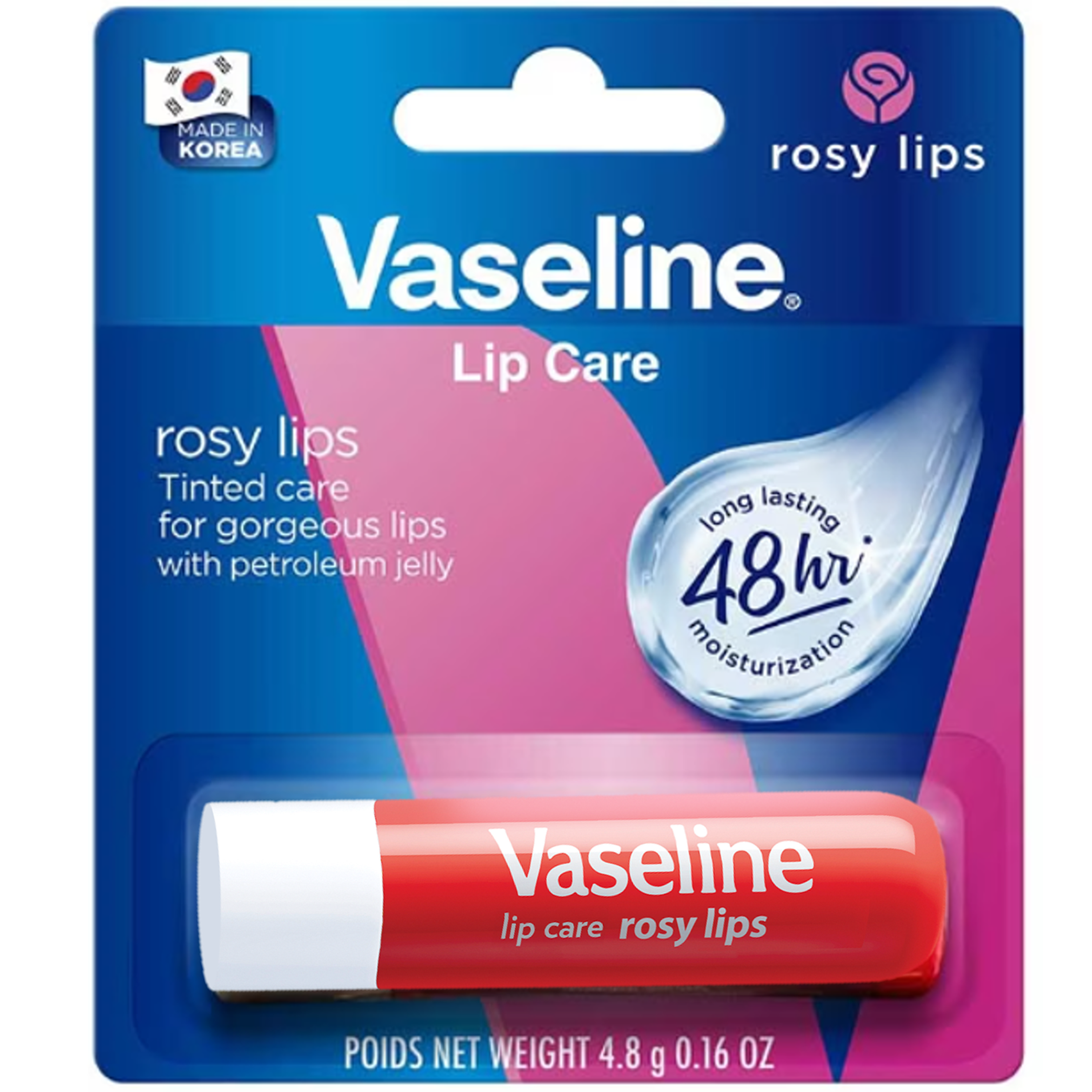 Son dưỡng ẩm Vaseline Rosy Lips giúp làm mềm môi, màu hồng tự nhiên (4.8g)