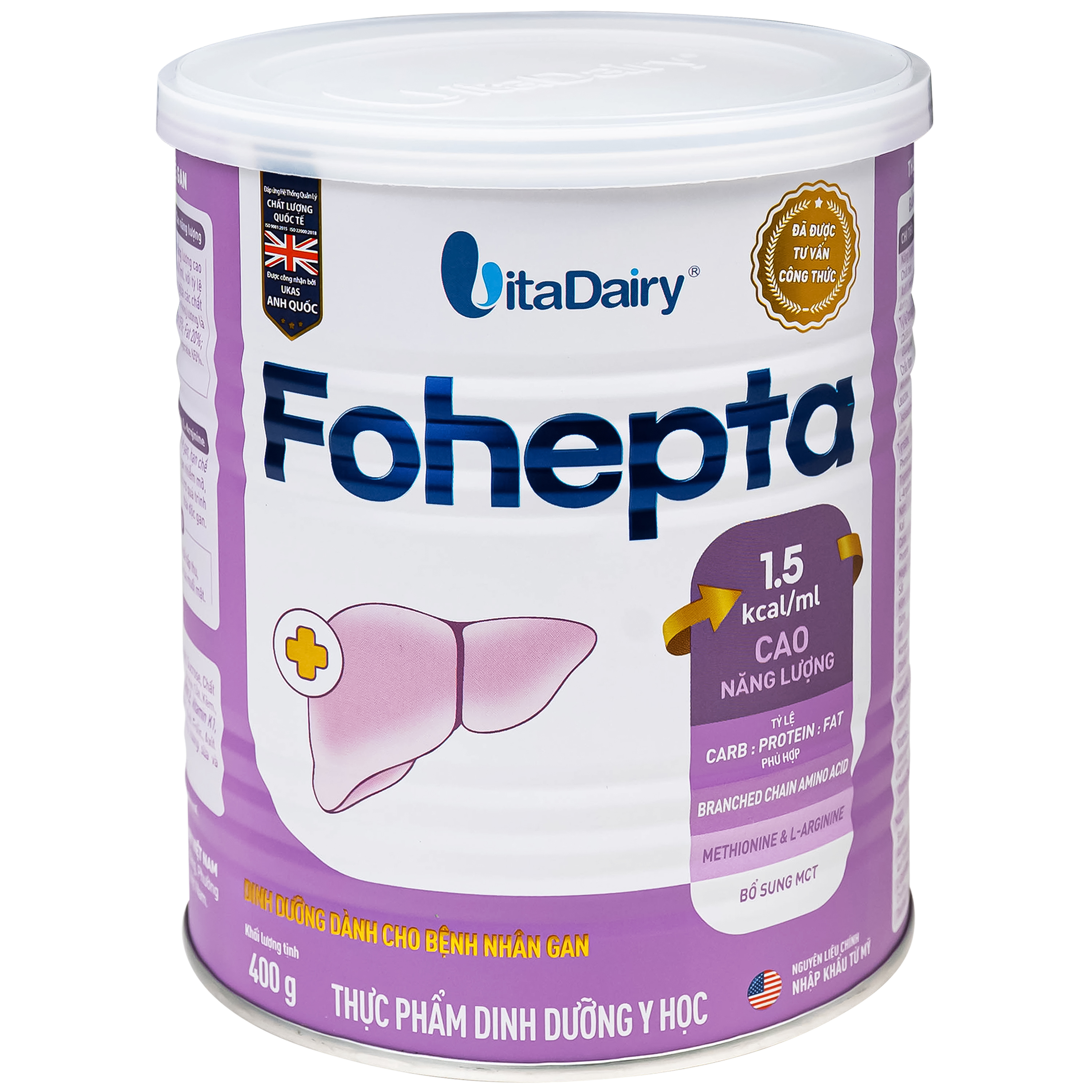 SỮA DINH DƯỠNG DÀNH CHO BỆNH NHÂN GAN FOHEPTA VITADAIRY 400G