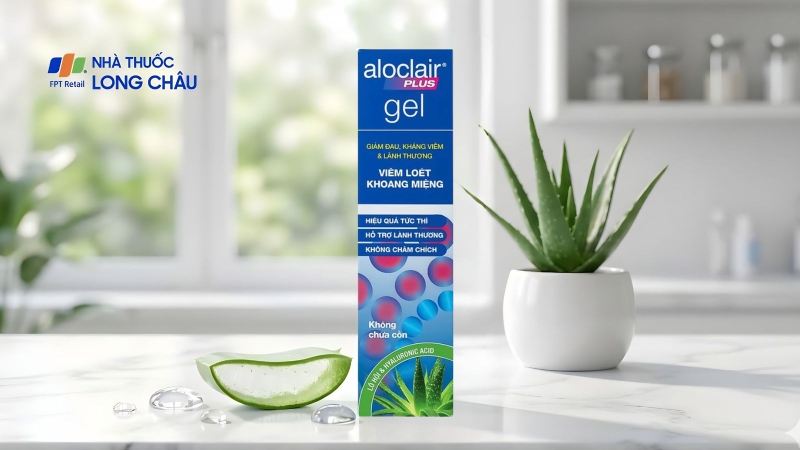Aloclair Plus Gel Hỗ trợ che phủ vết loét miệng, giảm kích ứng và giảm đau tại chỗ