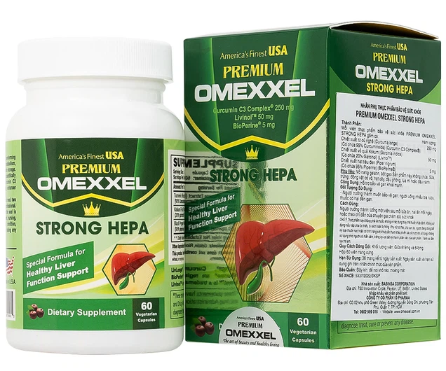 Viên uống Premium Omexxel Strong Hepa hỗ trợ bảo vệ gan (60 viên)