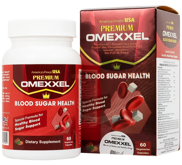 Viên uống Premium Omexxel Blood Sugar Health hỗ trợ ổn định đường huyết (60 viên)