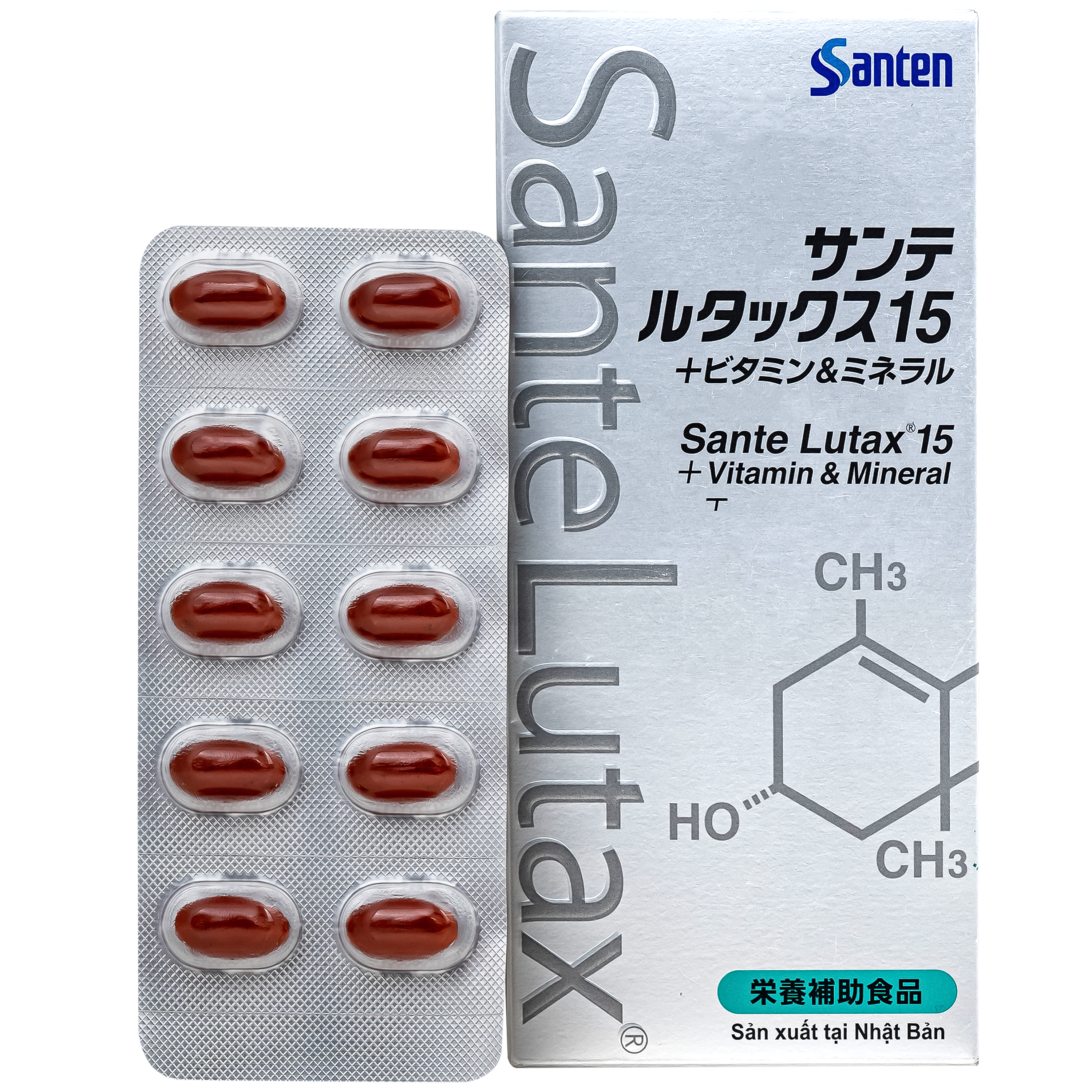 VIÊN UỐNG SANTE LUTAX 15 + VITAMIN & MINERAL 9X10