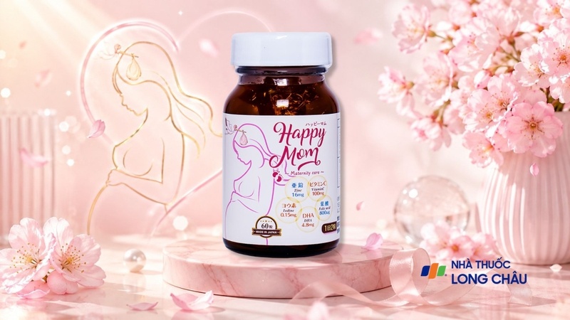 Viên uống Happy Mom được bán tại các Nhà thuốc Long Châu trên toàn quốc